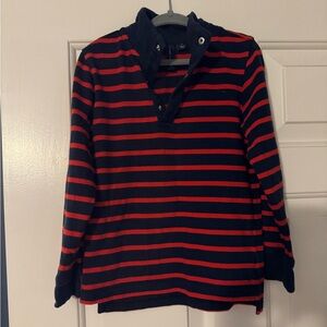 Janie and Jack Kids Navy and Red Striped Shirt